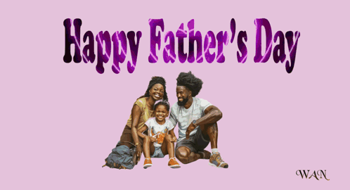 Happy Fathers Day Card with Family