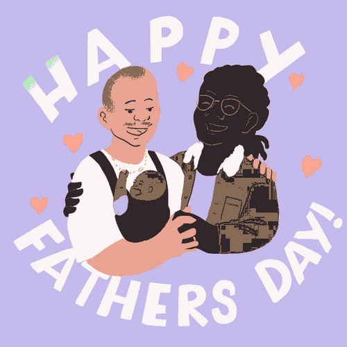 Happy Fathers Day Dads All Races GIF