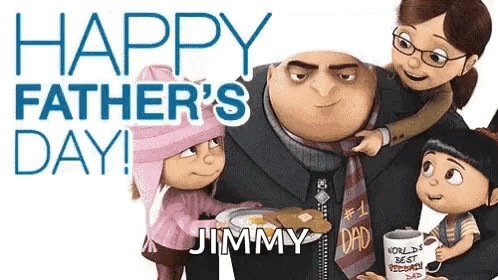 Happy Fathers Day Greeting Card With Despicable Me Characters GIF