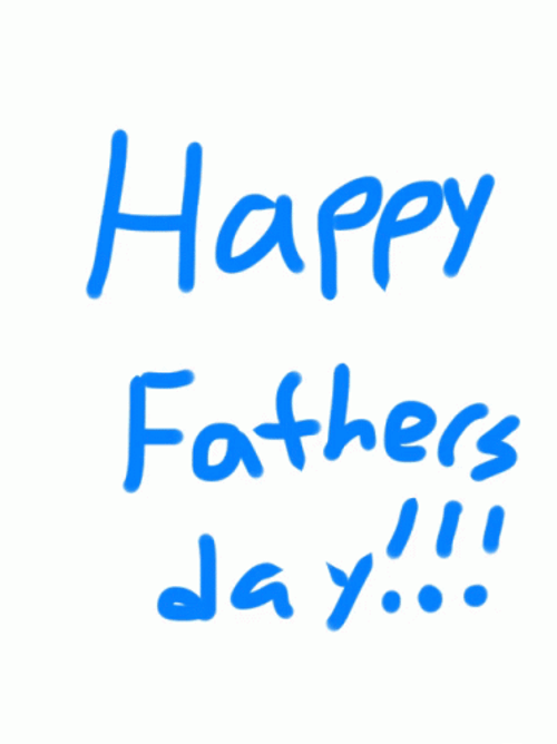 Happy Fathers Day Kid Handwriting GIF