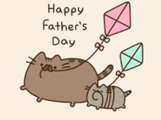 Happy Fathers Day Pusheen Cat GIF