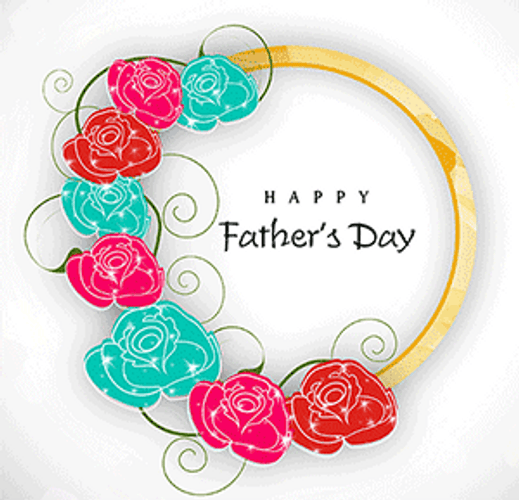 Happy Fathers Day Roses Ring GIF
