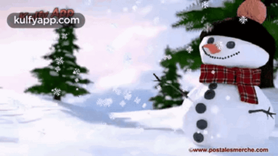 Happy Festivus Snow Man GIF