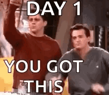 Happy First Day Friends Joey And Chandler GIF