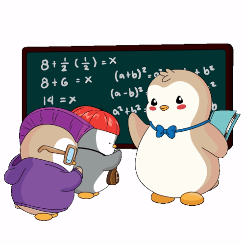 Happy First Day Of School Animated Penguin At School GIF