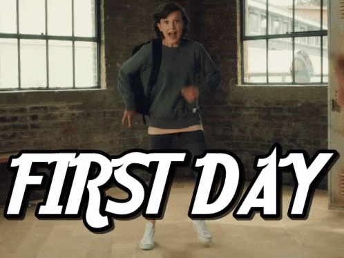 Happy First Day Of School Excited Young Millie Bobby Brown GIF