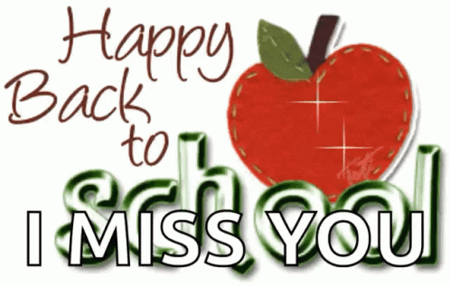 Happy First Day Of School I Miss You Poster GIF