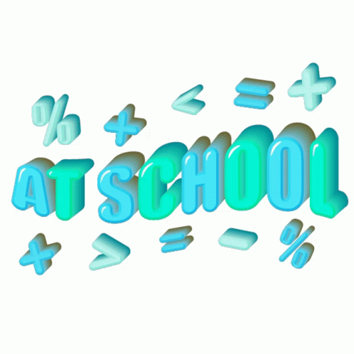 Happy First Day Of School Mathematical Signs GIF