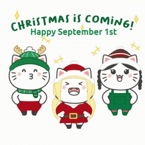 Happy First Day Of September Dancing Cats GIF