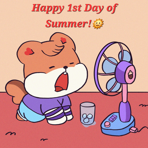 Happy First Day Of Summer Line Friends Nuts GIF