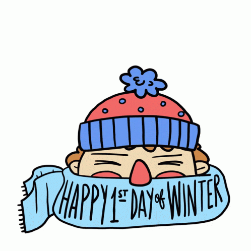Happy First Day Of Winter Man Feeling Cold GIF