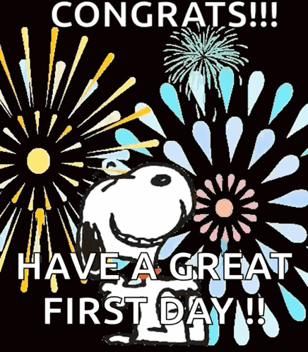 Happy First Day Snoopy And Fireworks GIF