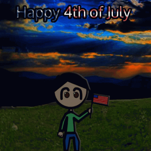 Happy Fourth Cartoon Character GIF