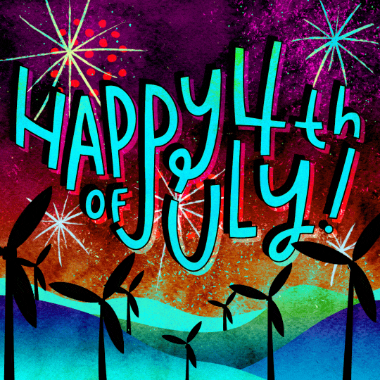 Happy Fourth Of July Windmills GIF
