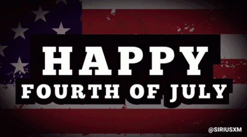 Happy Fourth With American Flag GIF