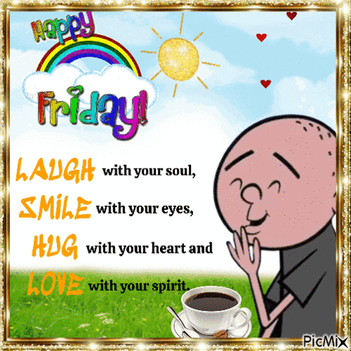 Happy Friday Cartoon Man