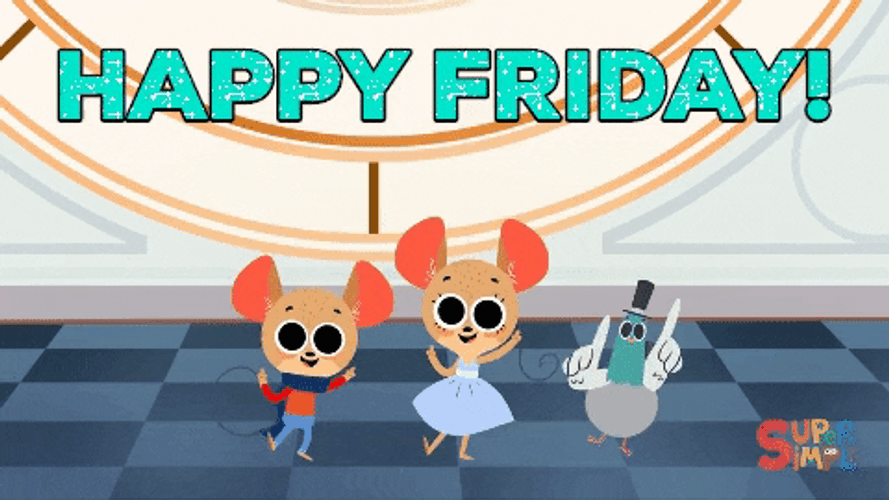 Happy Friday Dance Mouse Pigeon GIF