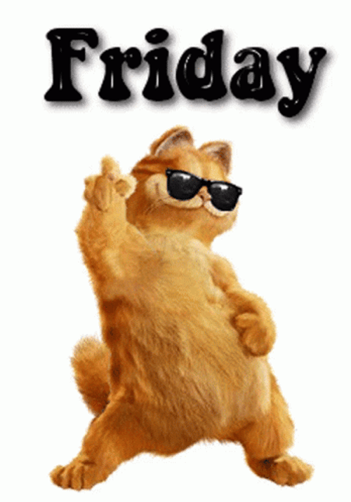 Happy Friday Dancing Garfield GIF