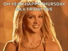 Happy Friday Eve Britney Spears Thumbs Up GIF