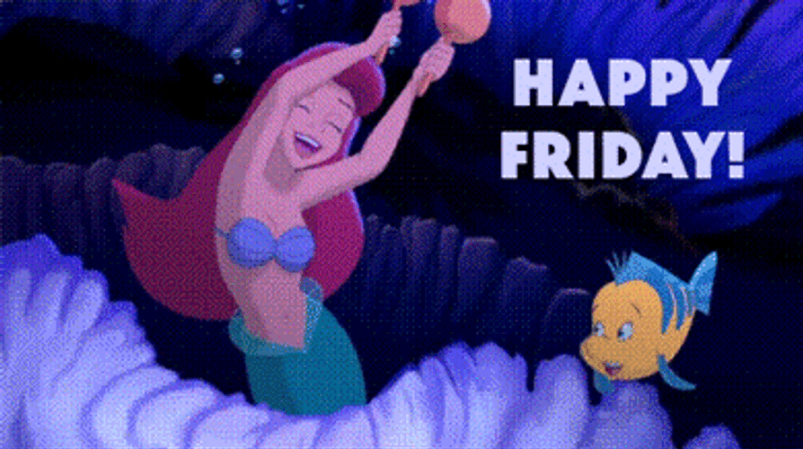Happy Friday Funny Ariel And Flounder GIF