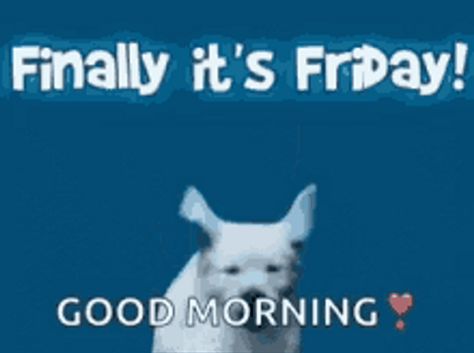 Happy Friday Funny Cute Pup Jump GIF
