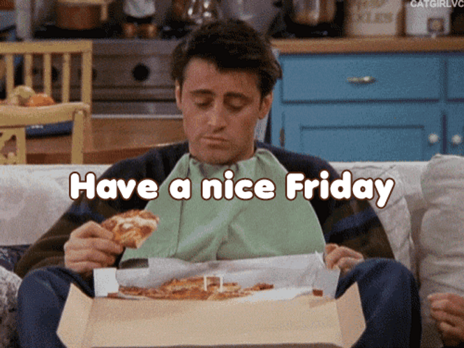 Happy Friday Funny Eating Pizza GIF
