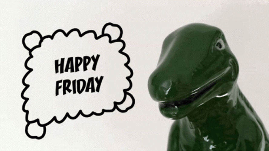Happy Friday Halloween Crazy Plastic Dinosaur GIF