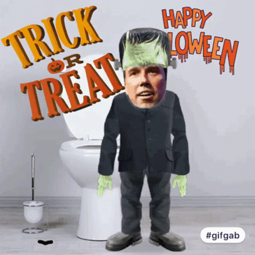 Happy Friday Halloween Frankenstein GIF