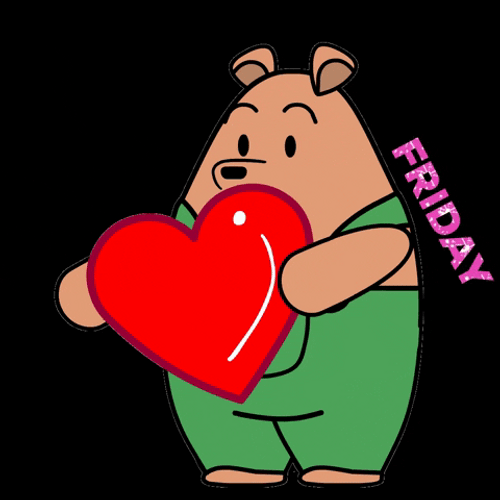Happy Friday Love Giving My Heart Pants Bear GIF