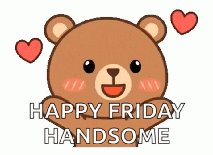 Happy Friday Love Handsome Cute Bear GIF
