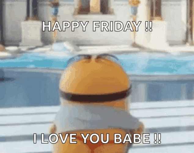 Happy Friday Love You Babe With Minions GIF