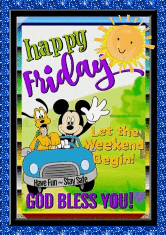 Happy Friday Mickey Mouse and Pluto