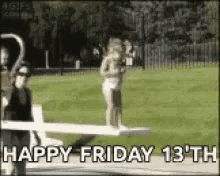 Happy Friday The 13th Baby Boy Pushing Girl GIF