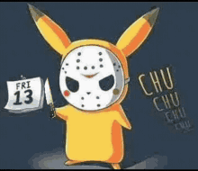Happy Friday The 13th Creepy Pokemon Pikachu GIF