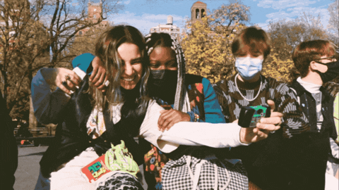 Happy Friendship Day Friends Hugging GIF