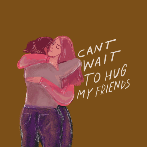 Happy Friendship Day Girls Emotionally Hugging GIF
