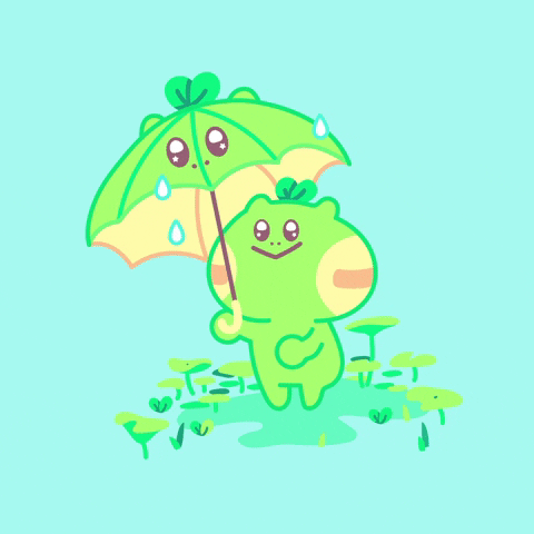 Happy Frog Rainy Tuesday GIF