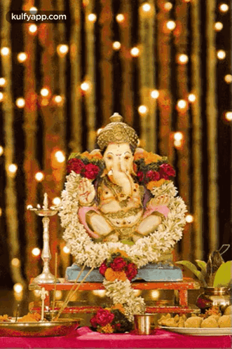 Happy Ganesh Chaturthi Elephant Wearing Hat