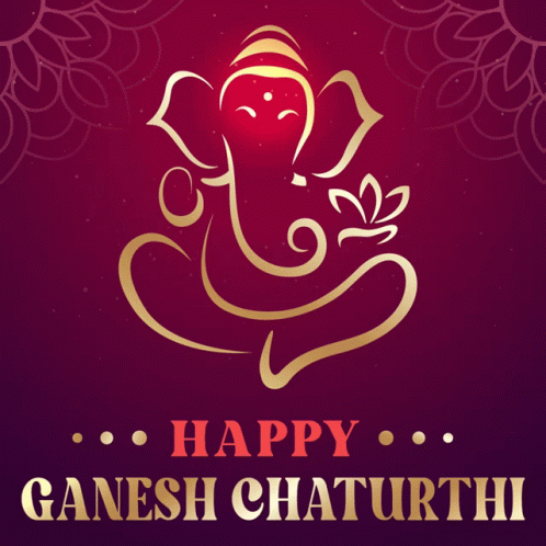 Happy Ganesh Chaturthi Golden Elephant Poster