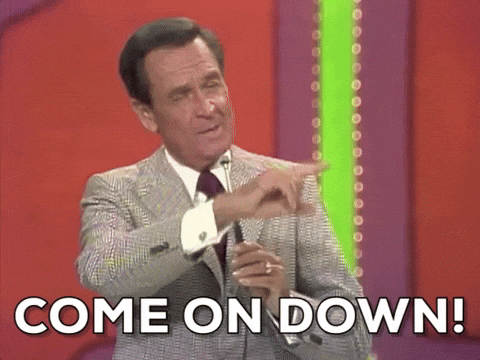 Happy Gilmore Bob Barker Come On Down GIF