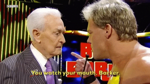 Happy Gilmore Bob Barker Watch Your Mouth GIF