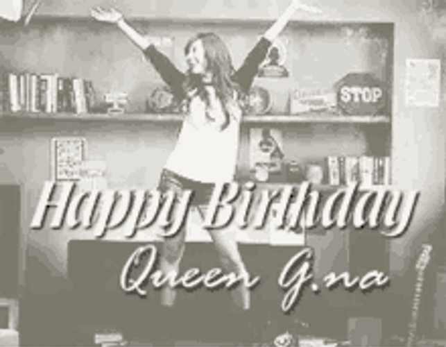 Happy Gina Dancing Happy Birthday Queen GIF