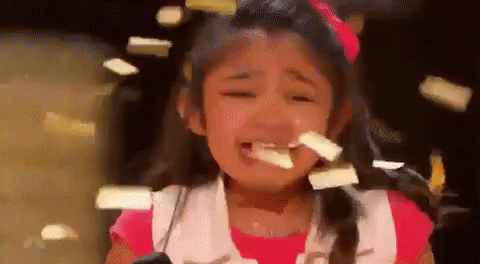 Happy Girl Overwhelmed On Americas Got Talent GIF