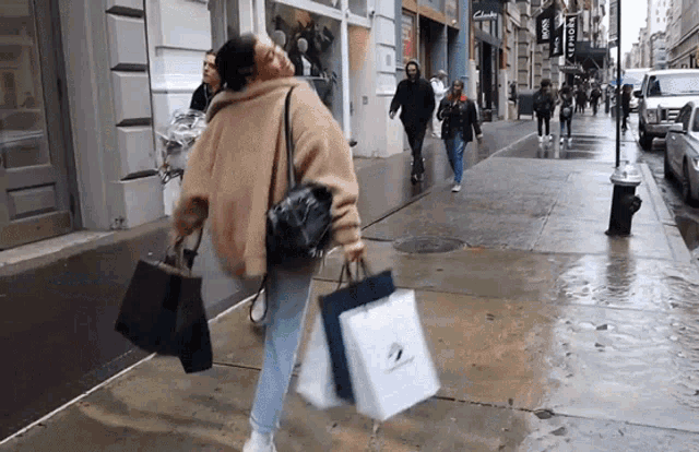 Happy Girl Shopping Spree GIF