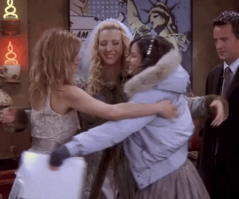 Happy Girlfriends Day Happy Friends Tight Hug GIF