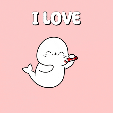 Happy Girlfriends Day Seal In Love GIF