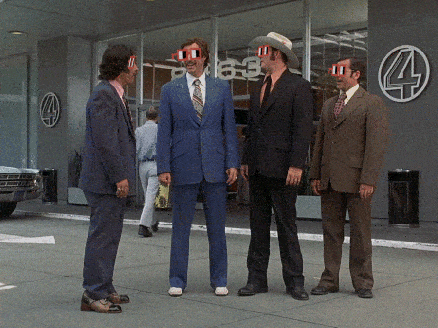 Happy Glasses Friends Jumping Wooo GIF