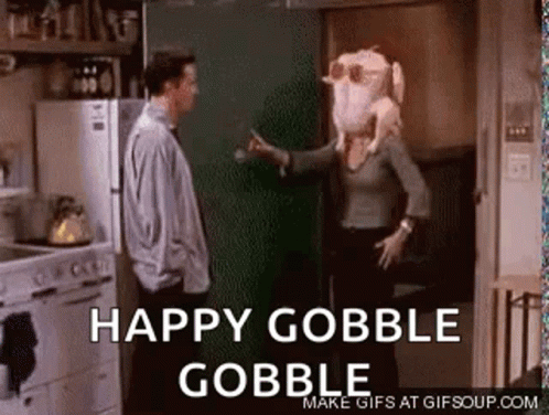 Happy Gobble Gobble Dancing Turkey Head GIF