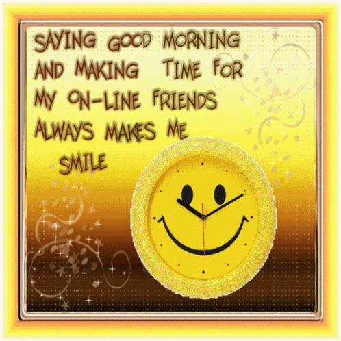 Yellow Clock Happy Good Morning GIF