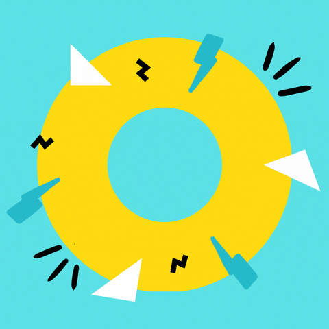 Happy Good Vibes Donut Animation GIF